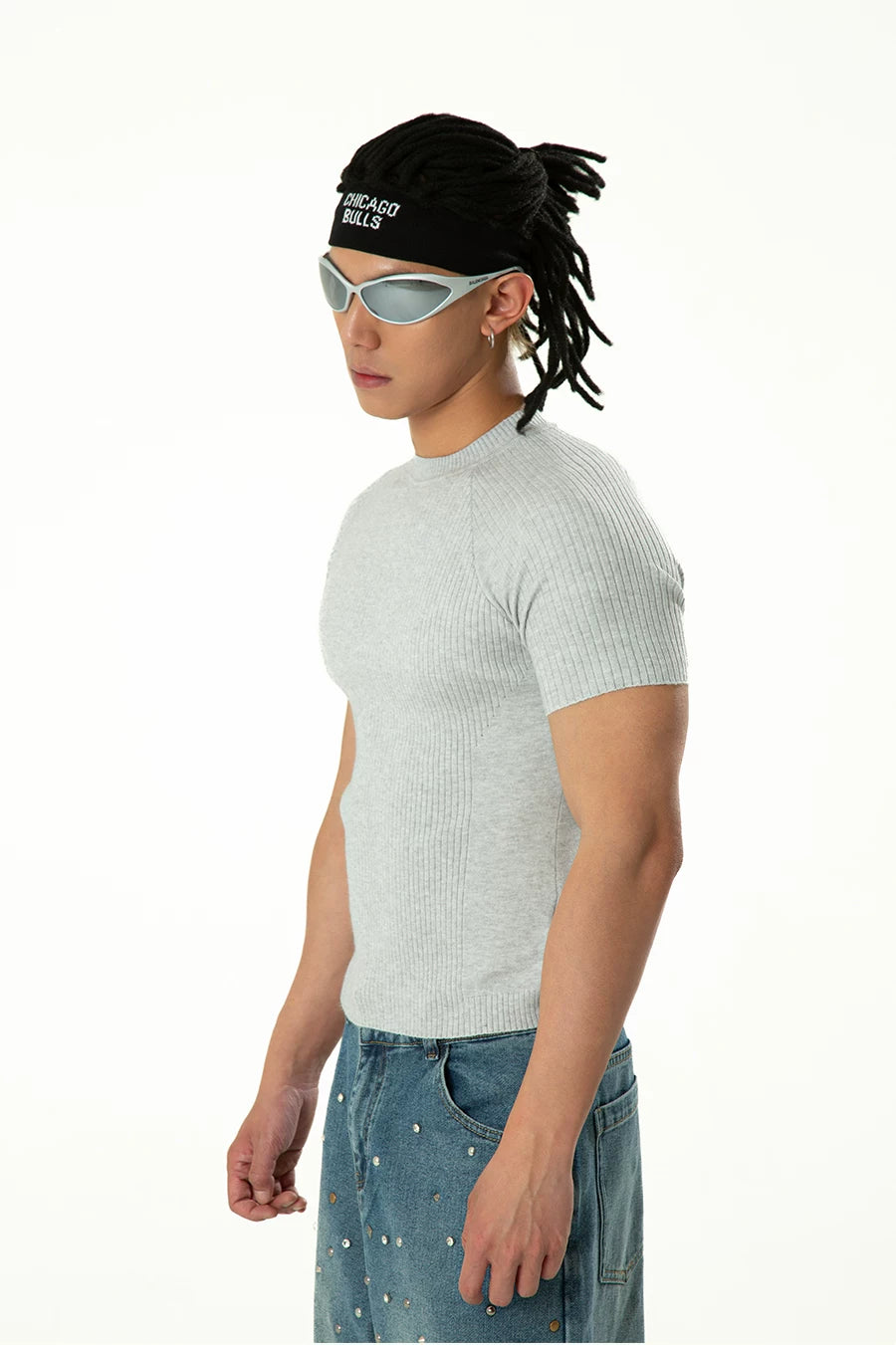 Men's Colorblock Ribbed Short Sleeve Tee