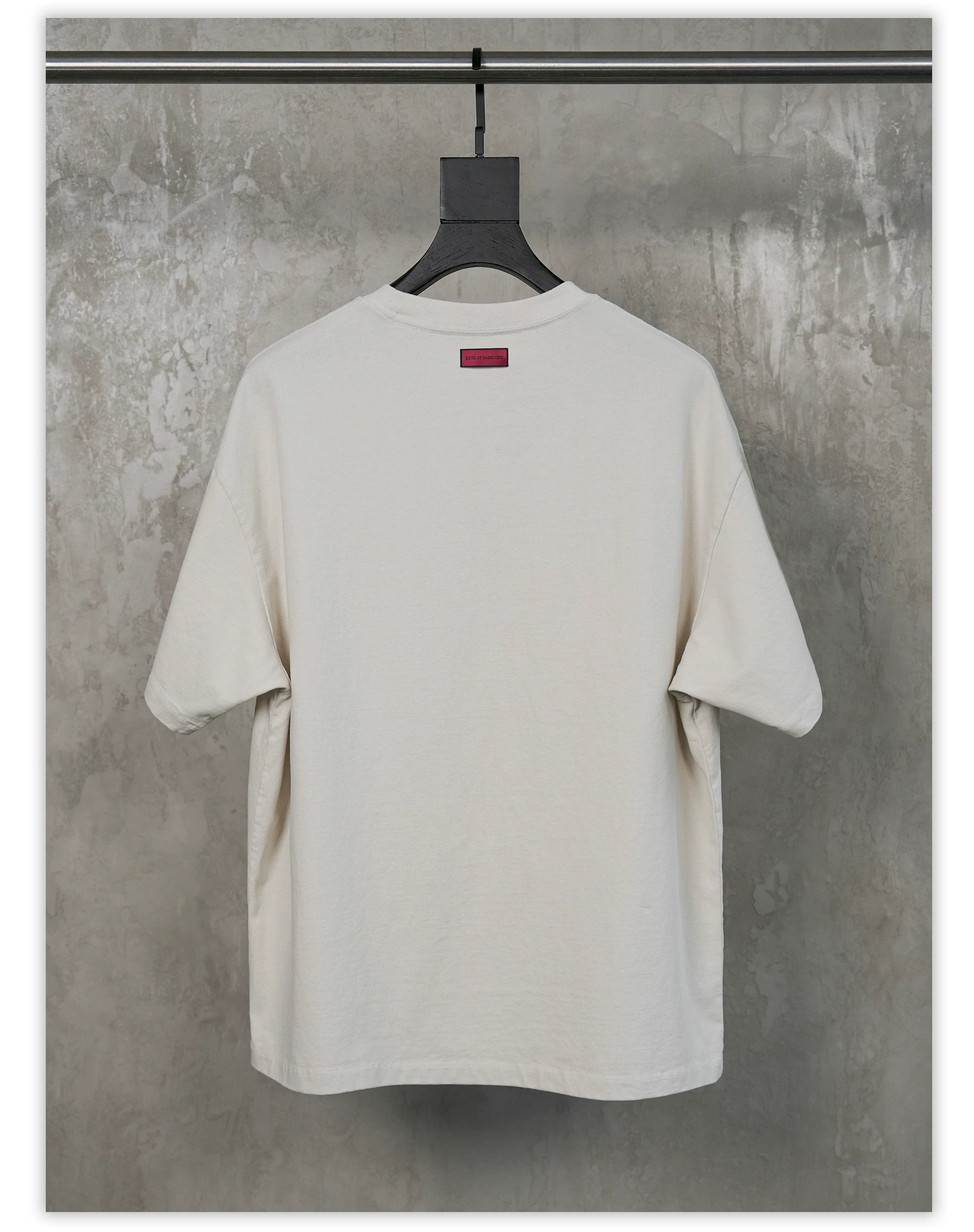 Vintage Washed Cream Printed Loose Tee