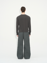Comfortable Rippled Wool Long Sleeve Top