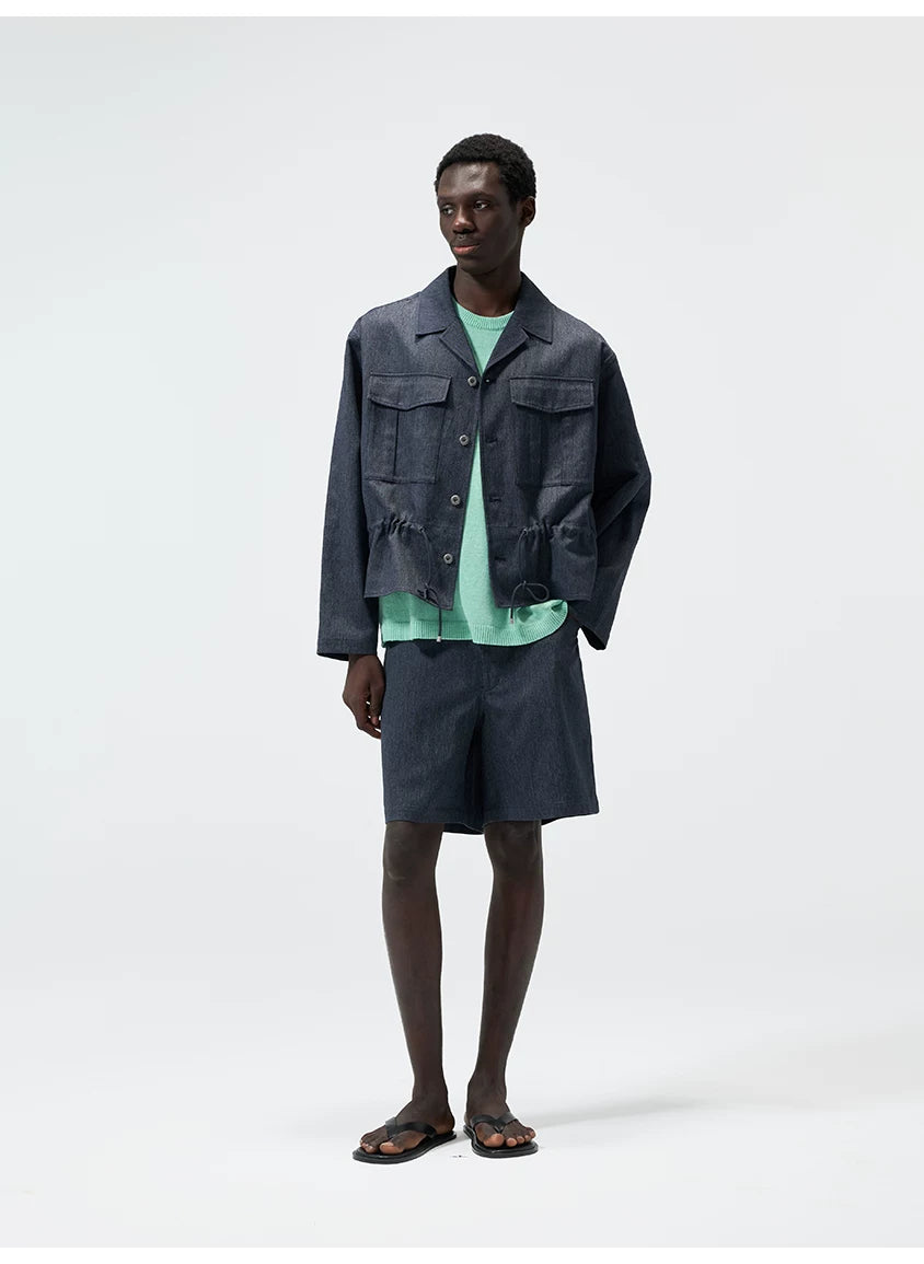 Hemp Blend Denim Jackets & Shorts