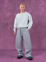 Men's Grey Red Patched Rivet Hoodies