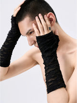Sheer Mesh Fingerless Sun Protection Gloves