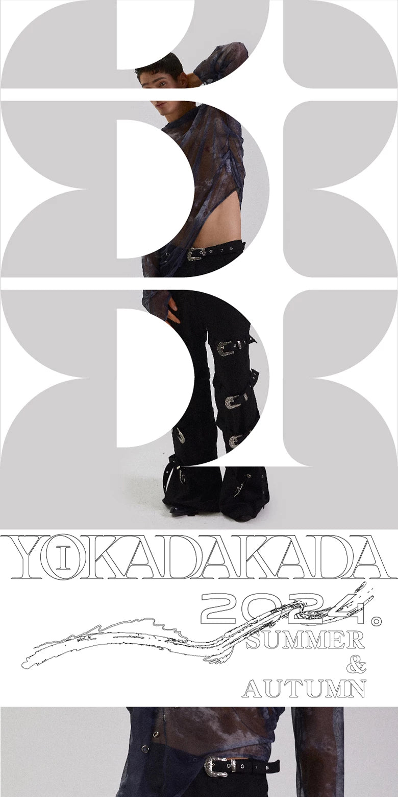 Lace-Up Metal Buckle Pants