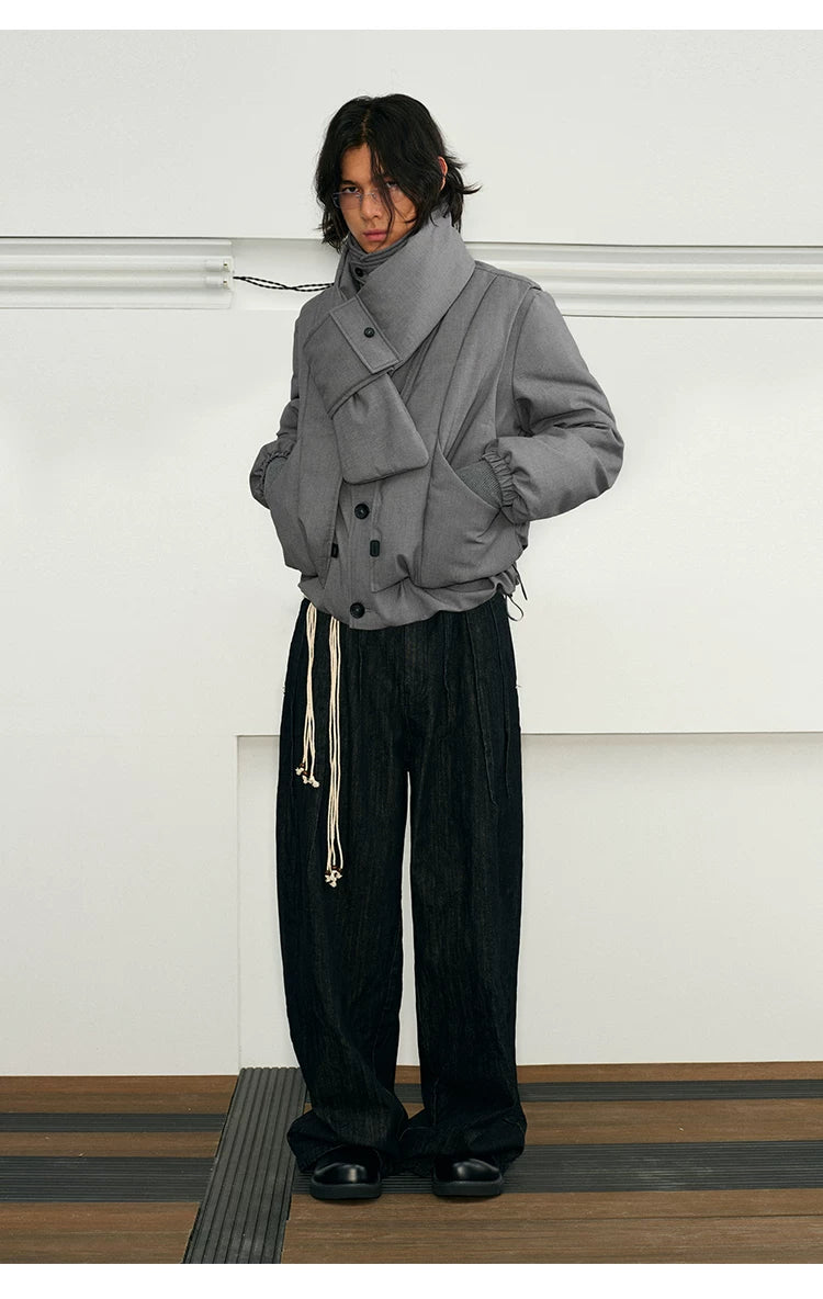 Men's Winter 3-in-1 Vest Scarf Coat