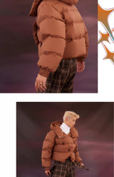 Unisex Y2K Cropped Down Puffer Jacket