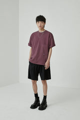Draped Drawstring Elastic Waist Pleated Shorts