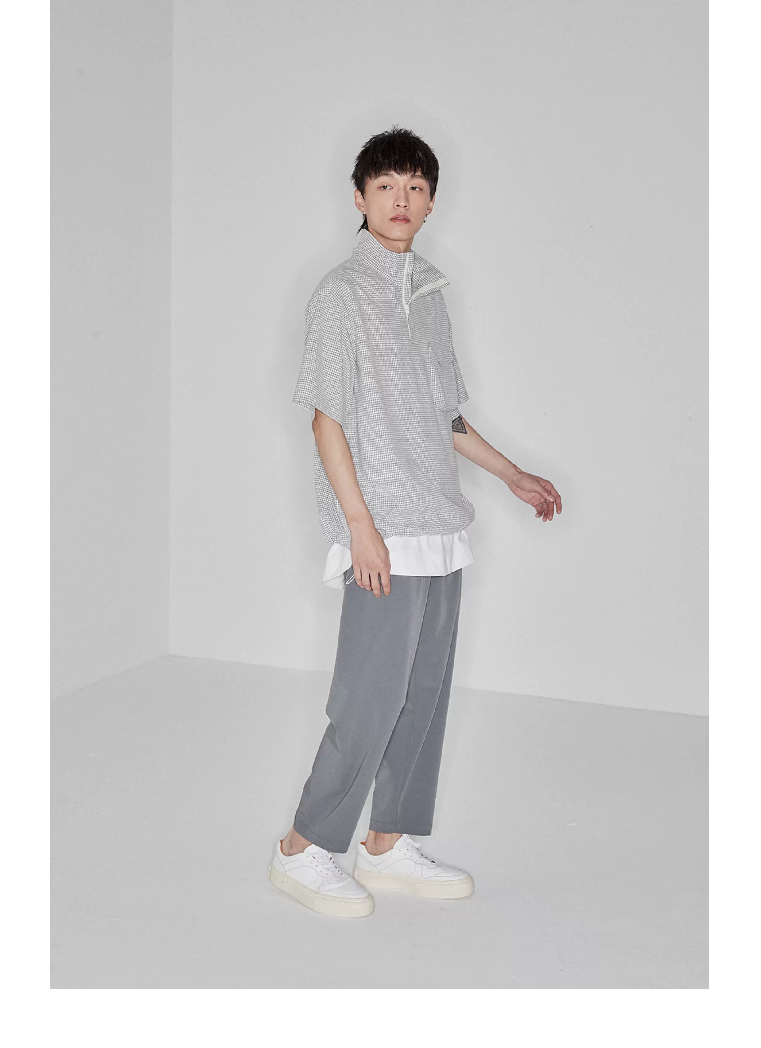 Drapey Stretchy Elastic Waist Cropped Pants