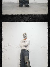 Devil's Kiss Long-sleeve Printed Linen Tee