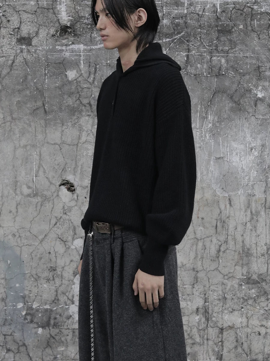 Chunky Knit Collared Button Sweater