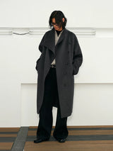 Men's Long Wool Shawl Coat