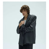 Two-Tone Distressed Oversized Casual Blazer