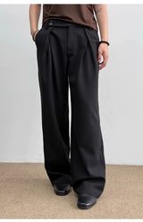 Pleated A-line Tailored Casual Pants