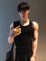 Stretchy Fitted U-Neck Tank Tops