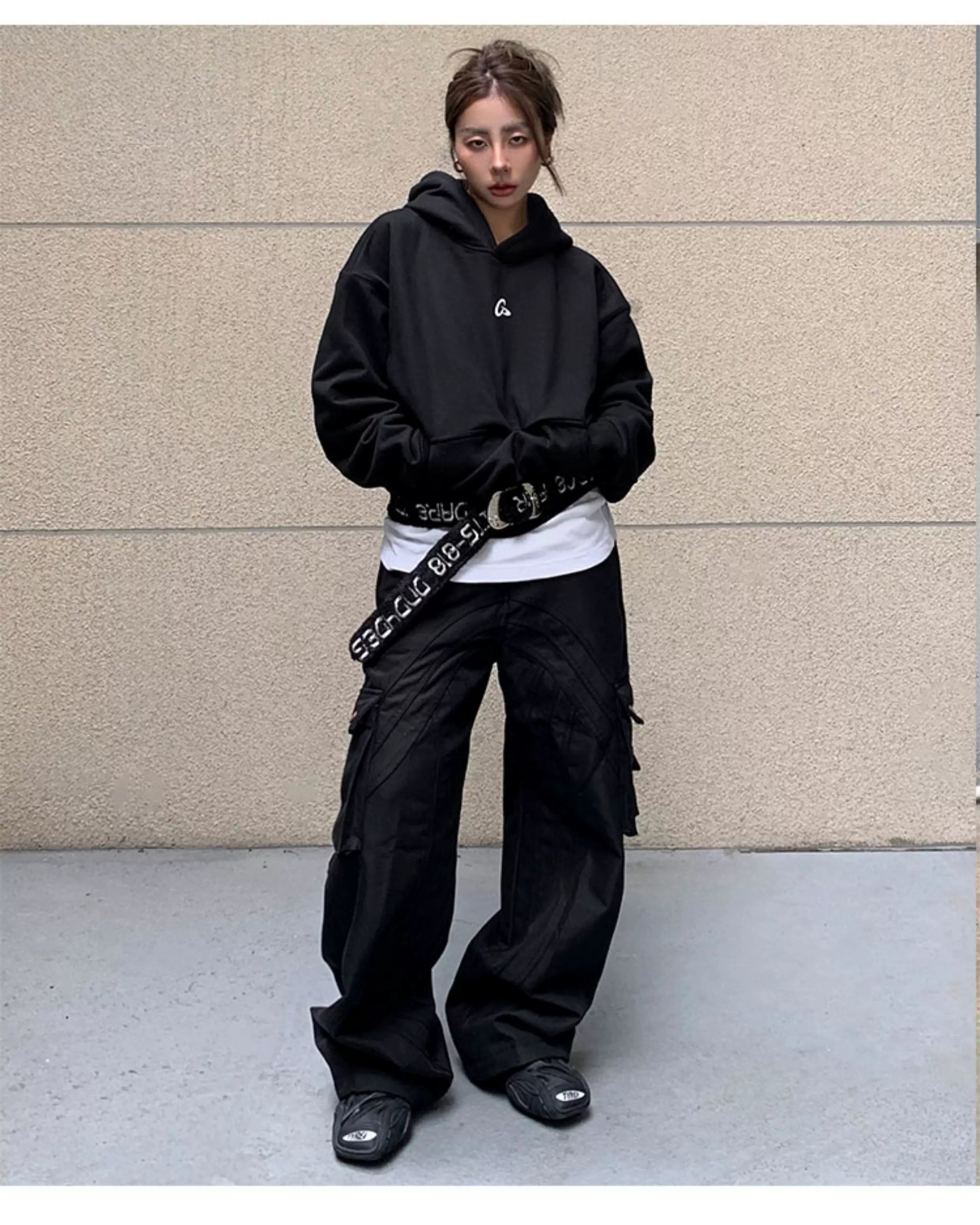 Embroidered Plush Punk Belt