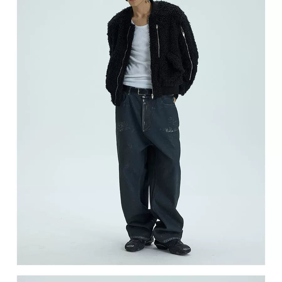 Warm Heavy Fur Bomber Puffer Coat