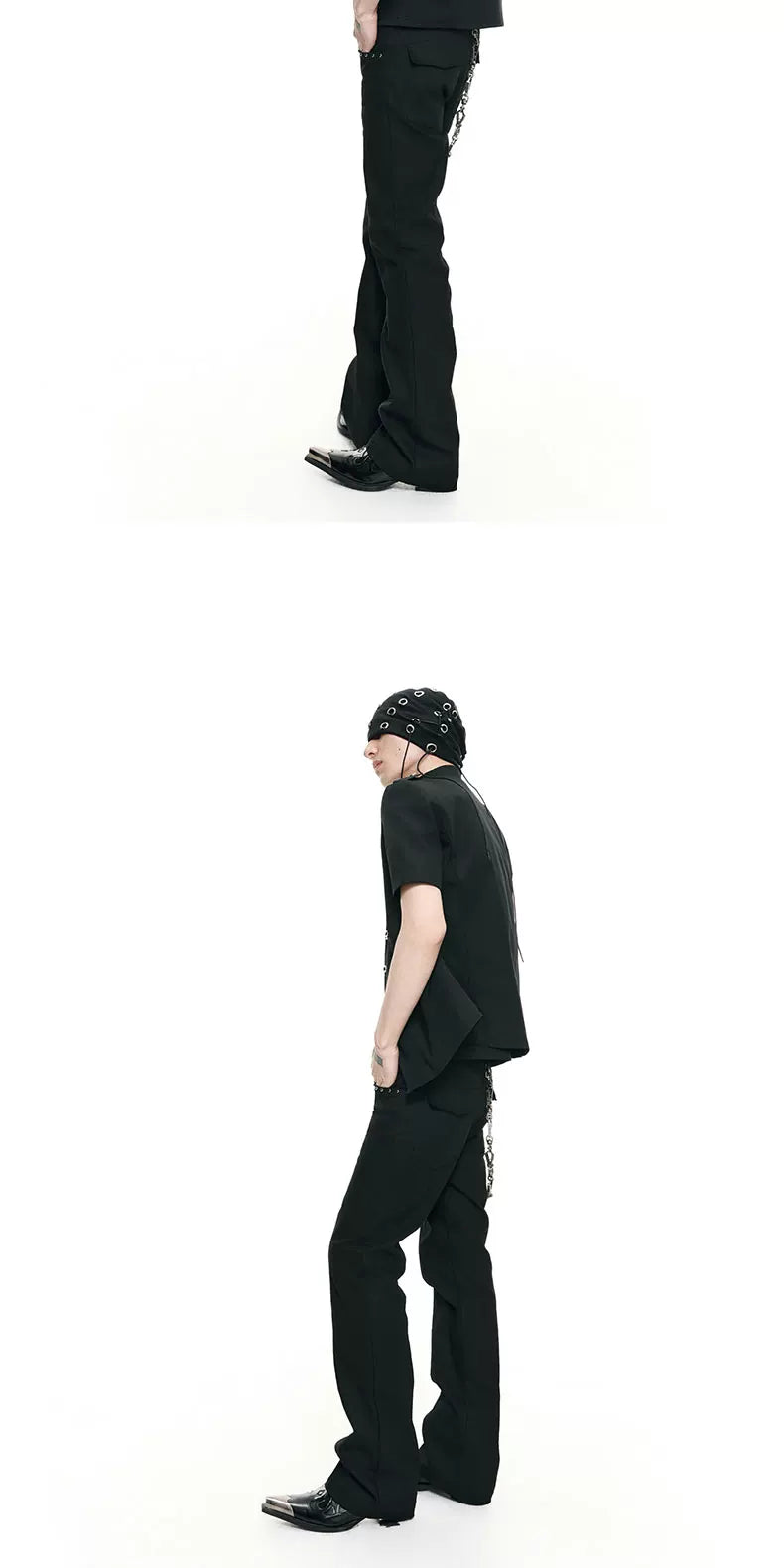 Rivet Slim Canvas Punk Jeans