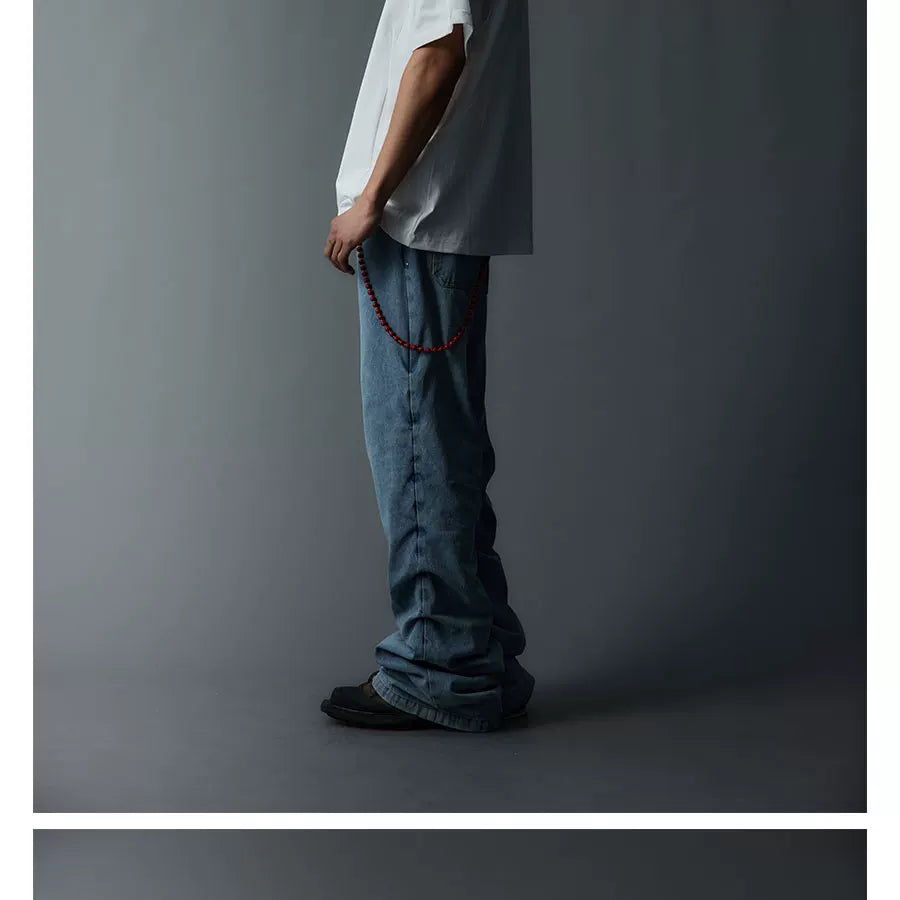 Two-Tone Washed Mesh Patchwork Tee