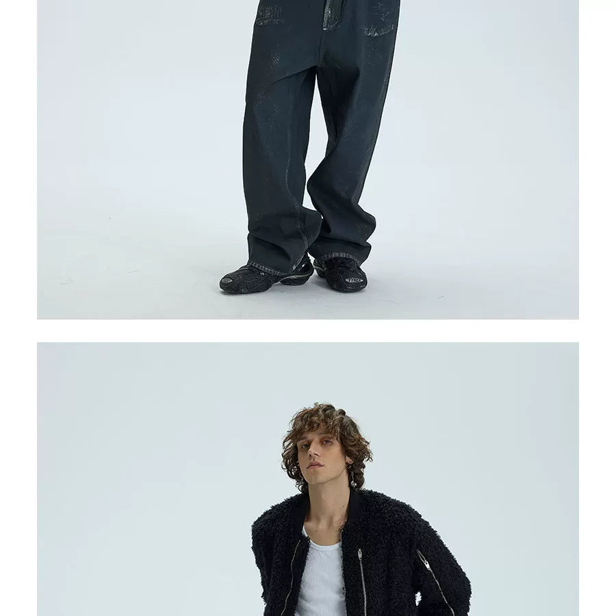 Warm Heavy Fur Bomber Puffer Coat