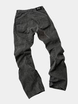 Dark Avant-Garde Deconstructed Stitched Blade Jeans