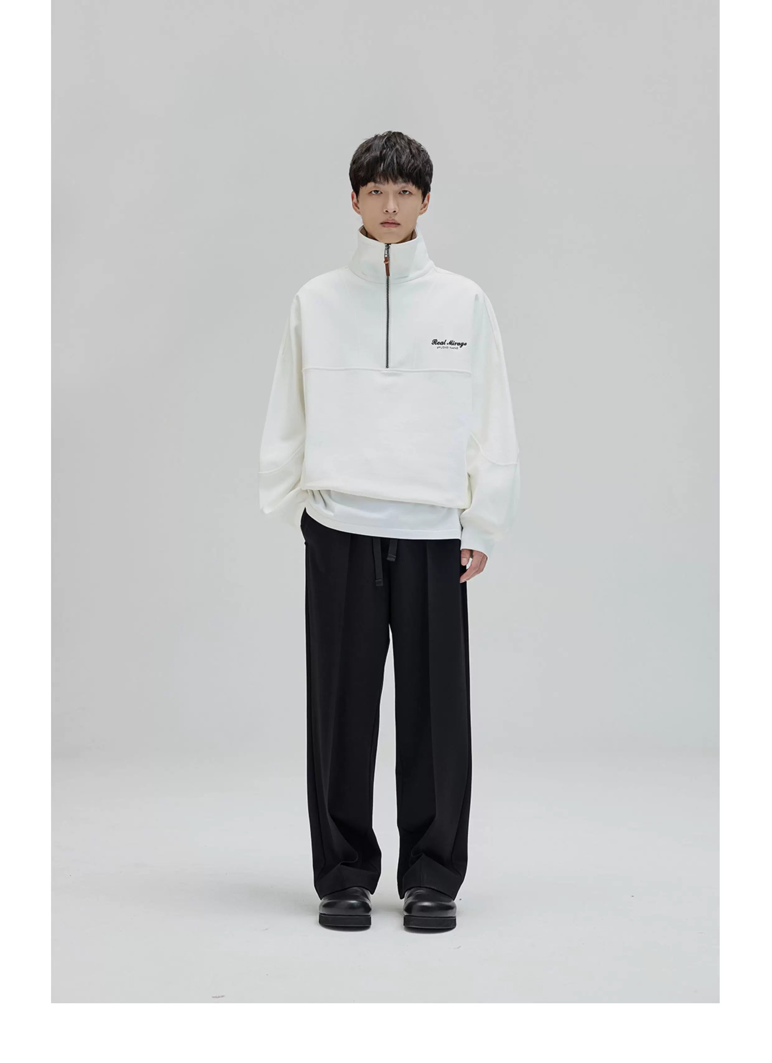 Vintage Pleated Wide Waist Casual Pants
