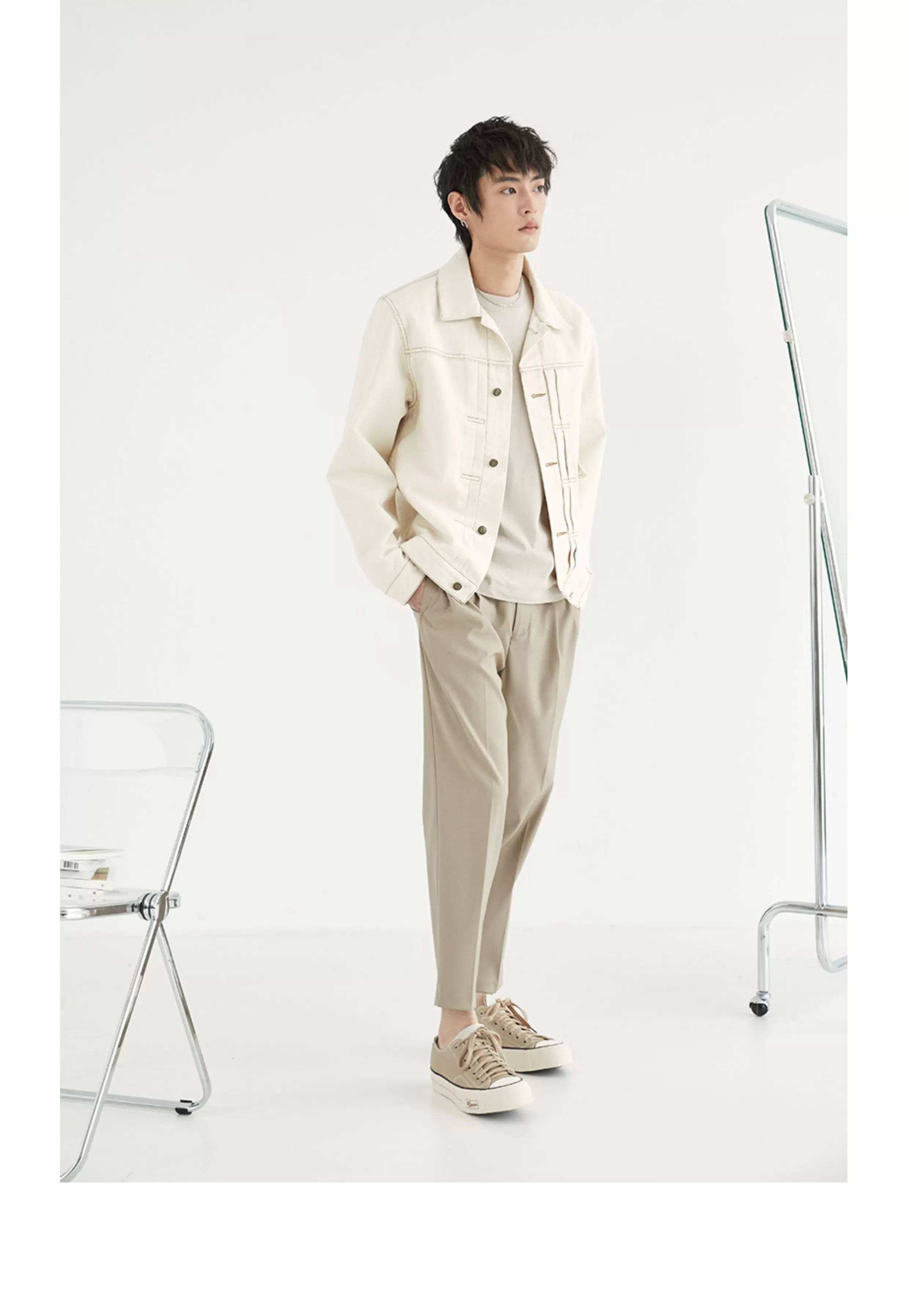 Long-Sleeved Mercerized Combed Tee