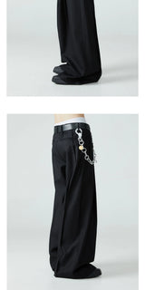Men's Loose Pleated Wide Leg Pants