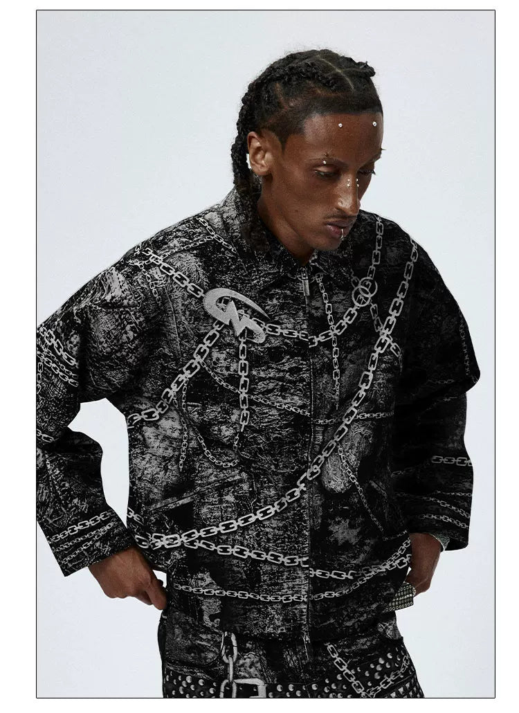 American Chain Print Detroit Work Jacket