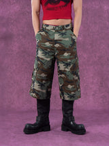 Seven-inch Pocketed Camo Vintage Cargo Shorts