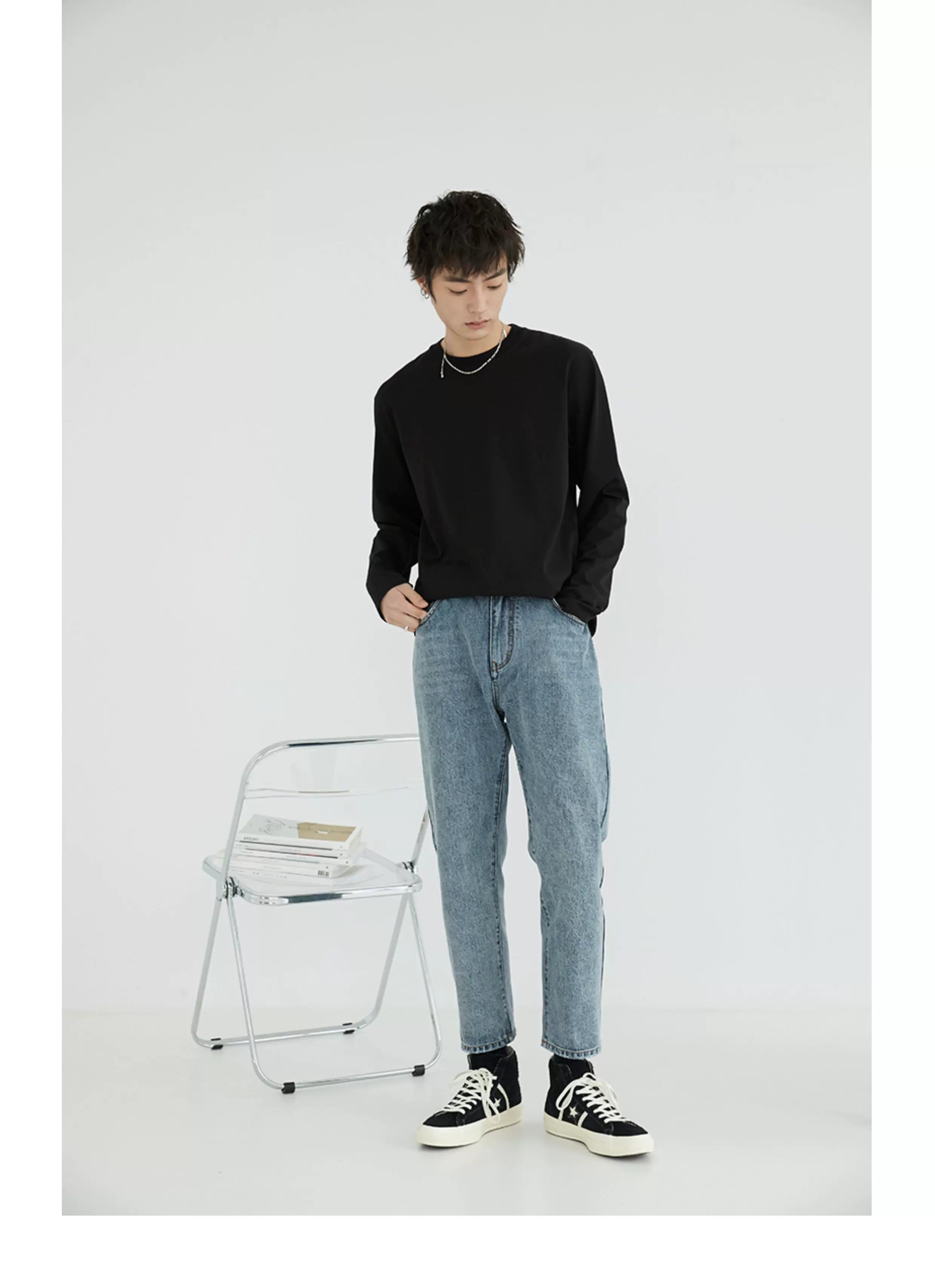 Long-Sleeved Mercerized Combed Tee