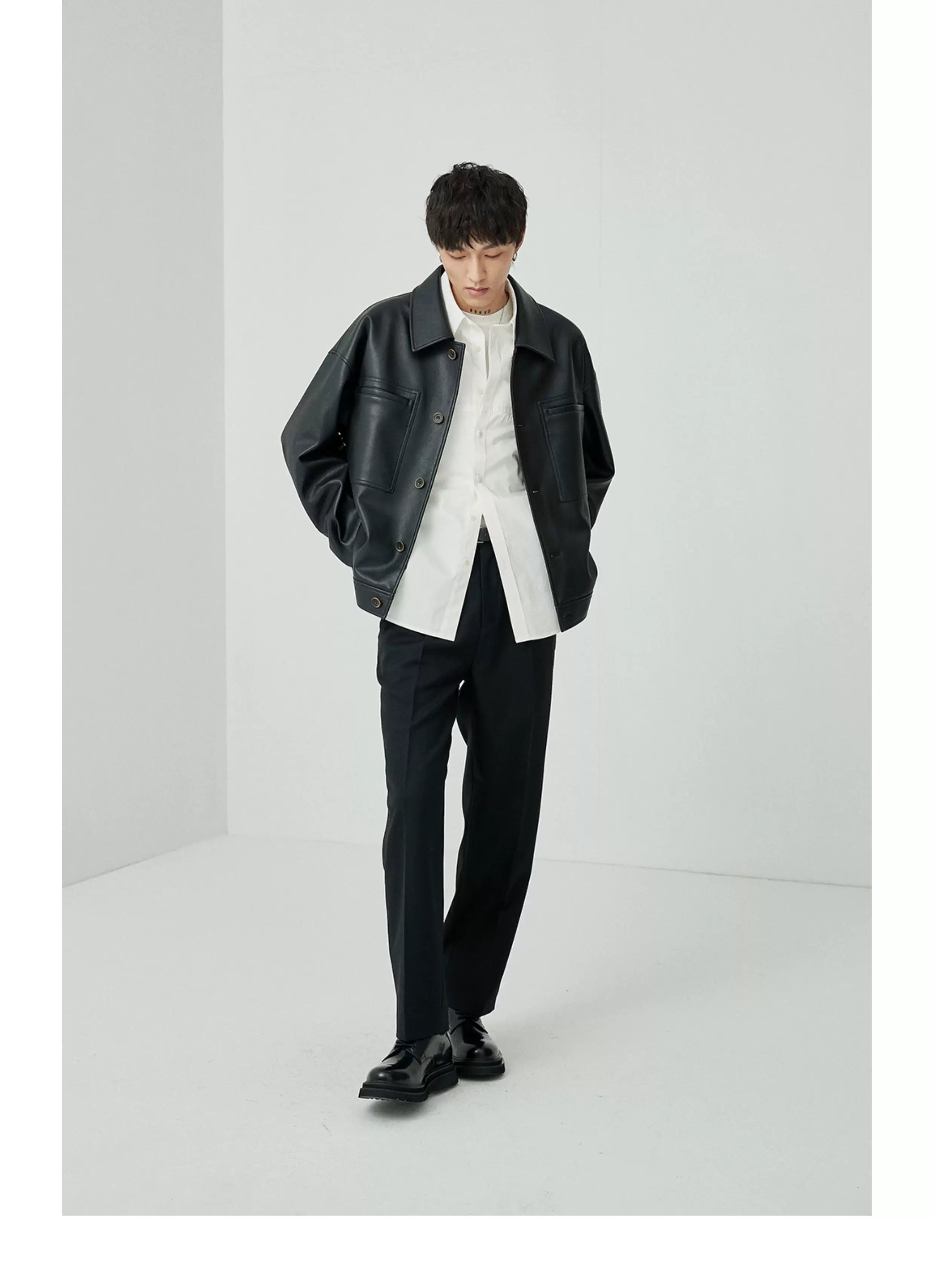 Split Pocket Basic Cotton Shirt