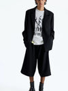 Merino Wool Raw Edge Blazer