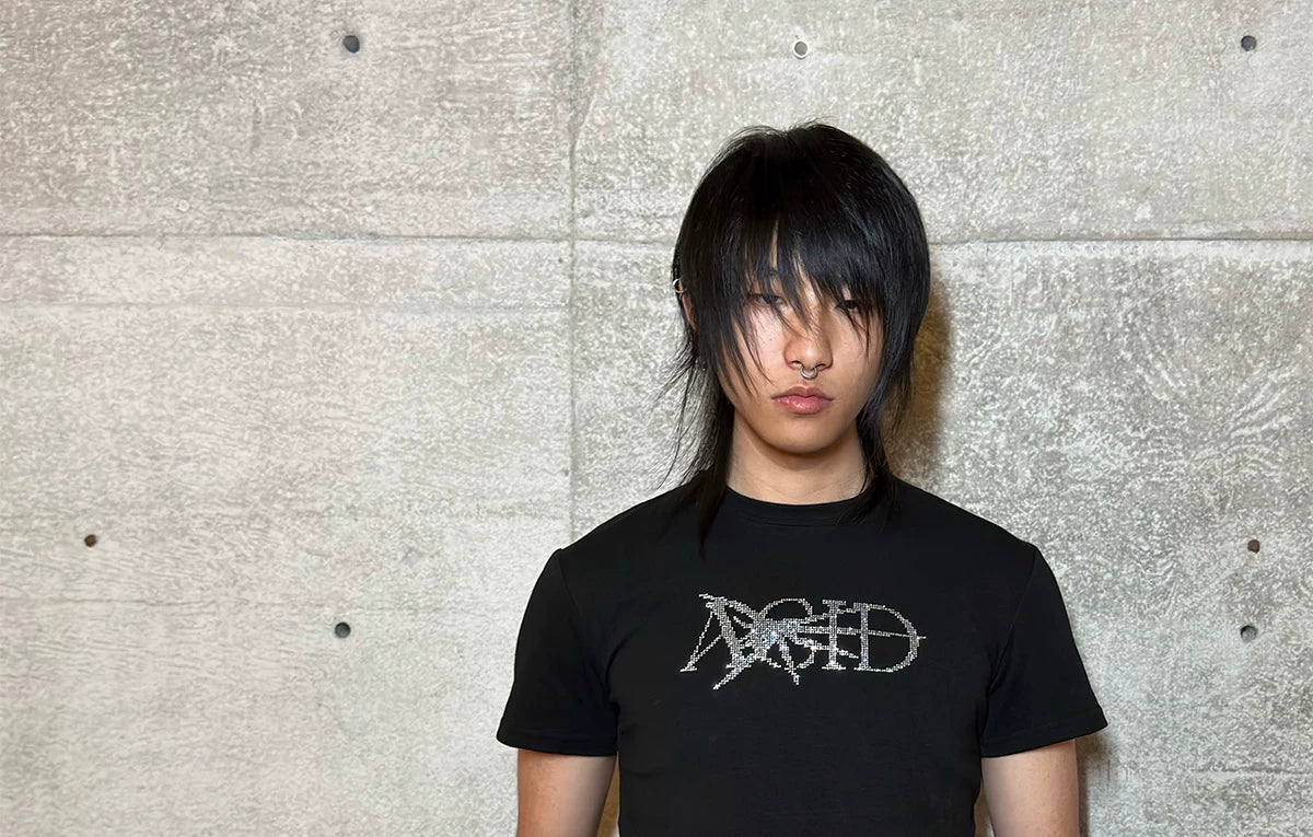 Acid Rock Band Slim Rhinestone Tee