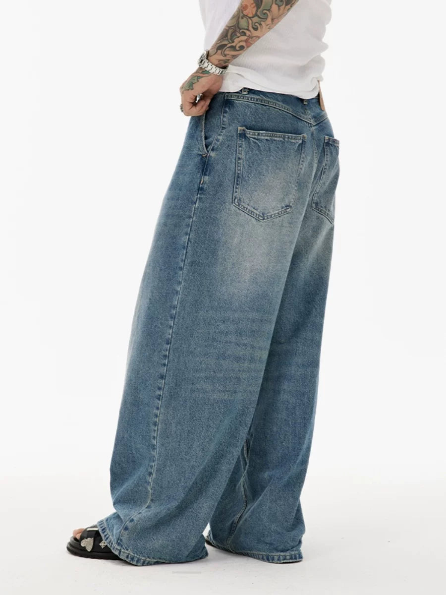 Unisex Vintage Wide Leg Jeans