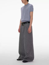 Plaid Pleated Wide Leg Pants