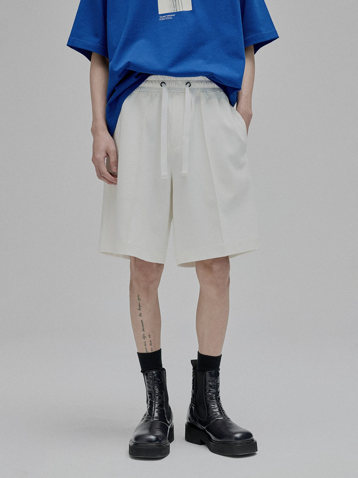 Tie Waist Straight Leg Knit Pants