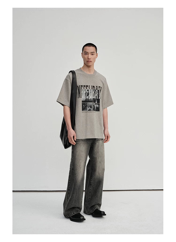 300G Double Yarn Printed Tee