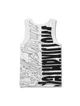 Stretchy Slim Ribbed Graffiti Tank Top