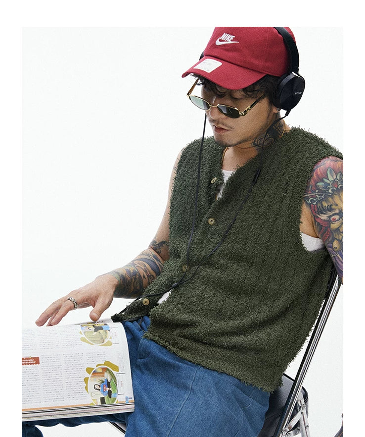Forest Green Skin-friendly Knit Vest