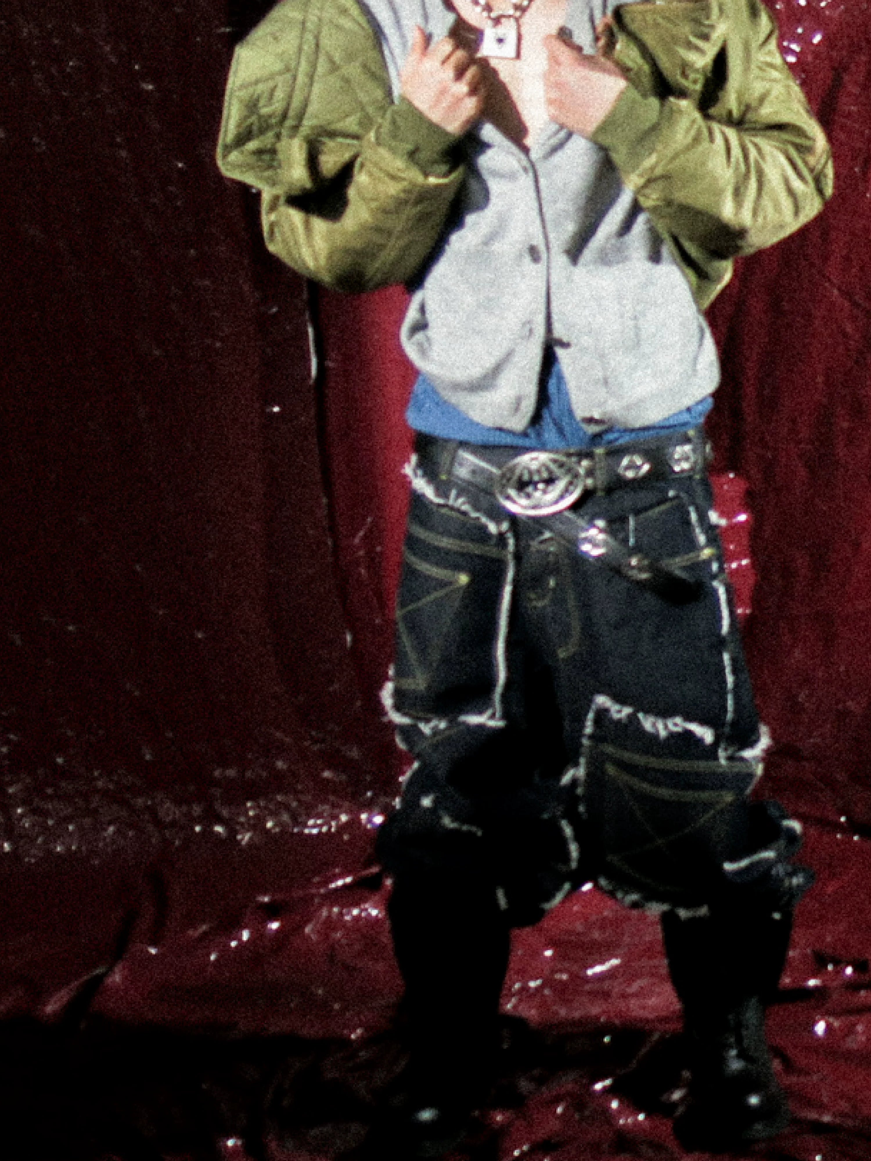 Baggy Raw Denim Patchwork Pants