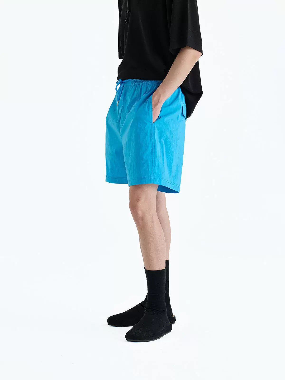 Supima Nylon Blend Drawstring Shorts