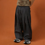 Men's Pleated Wide Leg Dress Pants
