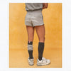 Camouflage Gray Embroidered Elastic Waist Shorts
