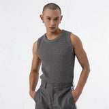 Loose Multi-color Crew Neck Sweater Vest