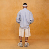 Men's Red White Blue Oversized Shirts