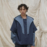 Detachable Hood Layered Plaid Shirt