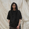 Skin-Friendly Short-Sleeve Detachable Small Hooded Tee