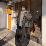 Double Wide Pleated Washed Kendo Jeans