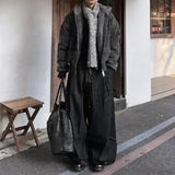 Double Wide Pleated Washed Kendo Jeans