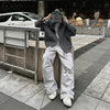 Three-Color Ring-Cut Cargo Pants