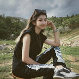 Black Deconstructed Padded Tank Top
